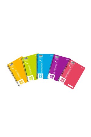 Quill Notebook: A5 70gsm - Assorted 200 Pages (Pack of 5)