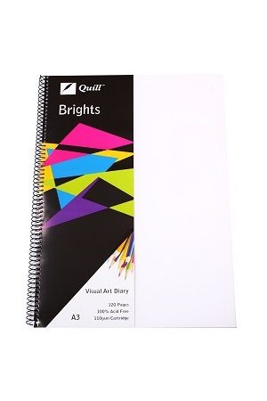 Quill Visual Art Diary - A3 Brights: Frosted (60 Leaf)