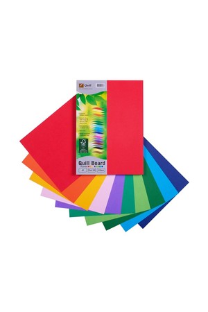 Quill Cardboard (A4) - 210gsm: Assorted (Pack of 100)
