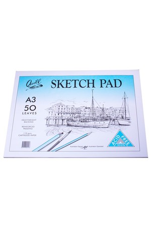 Quill Sketch Pad (A3) - 110gsm Cartridge Acid Free: 50 Leaf (Pack of 5)