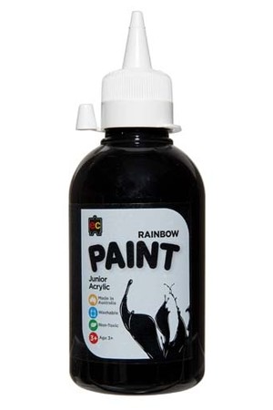Rainbow Paint Junior Acrylic Paint 250mL - Black