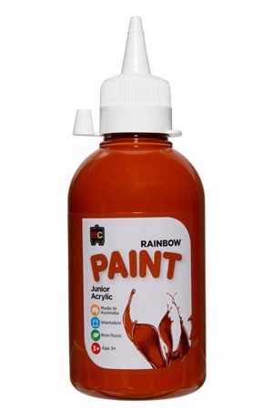 Rainbow Paint Junior Acrylic Paint 250mL - Burnt Sienna