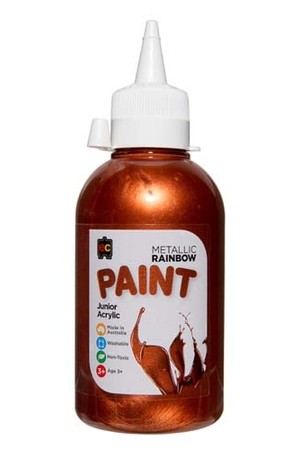Metallic Rainbow Paint Junior Acrylic Paint 250mL - Copper