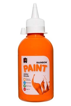 Rainbow Paint Junior Acrylic Paint 250mL - Orange