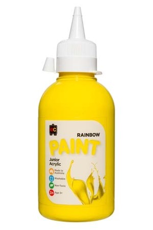 Rainbow Paint Junior Acrylic Paint 250mL - Brilliant Yellow