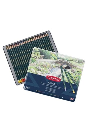 Derwent Coloured Pencils - Artists: Tin of 24