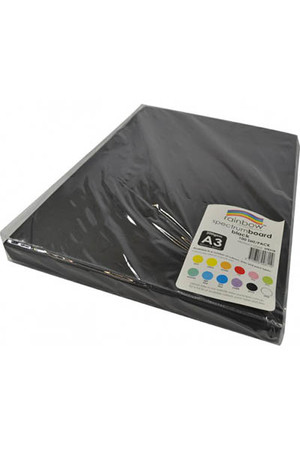 Rainbow Cardboard (A3) Spectrum: 200gsm Black (Pack of 100)