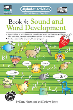 Alphabet Activities Book - Modern Cursive Font: Book 4 - Sound and Word Development