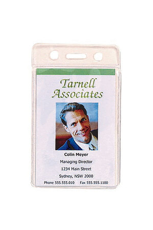 ID Card Holder Pouch Soft: Portrait - Pack of 10