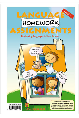 Language Homework Assignments - Level 1: Ages 5-6