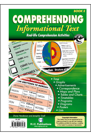 Comprehending Informational Text - Book E: Ages 9-10