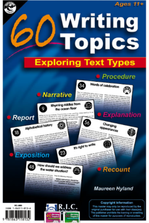 60 Writing Topics - Ages 11-13