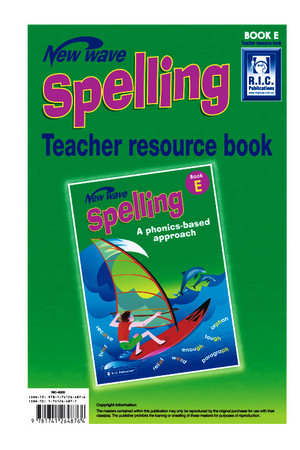 New Wave Spelling - Teacher Resource Book E: Ages 9-10