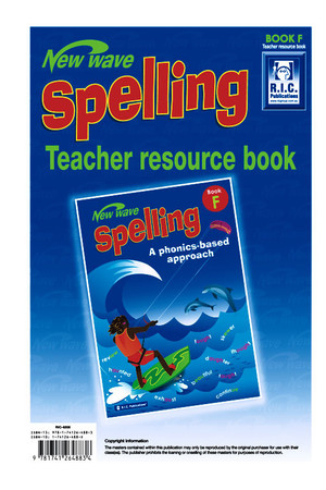 New Wave Spelling - Teacher Resource Book F: Ages 10-11