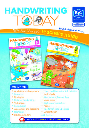 Handwriting Today (NSW Foundation Font) - Teacher Guide: Foundation & Year 1