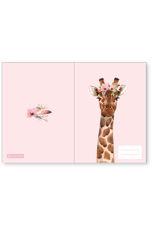 School Buzz Book Sleeves A4: Flower Giraffe - Pack of 6