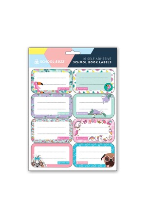 Name Labels (16x23cm) Girl Assorted Designs - Pack of 12