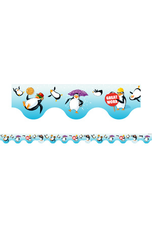Penguins Scalloped Border