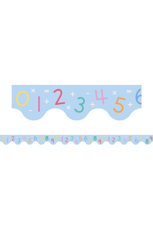 Numbers Scalloped Border