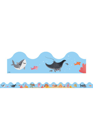 Sea Creatures - Scalloped Border