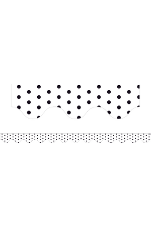 White Polka Dots - Scalloped Borders (Pack of 12)