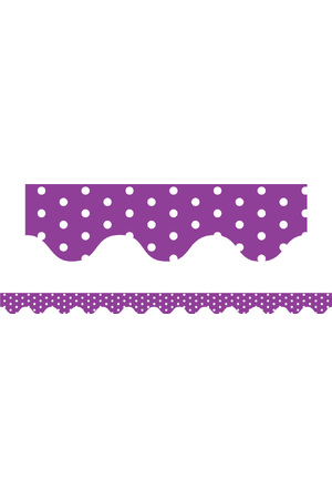 Purple Polka Dots - Scalloped Borders (Pack of 12)