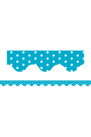 Blue Polka Dots - Scalloped Borders (Pack of 12)