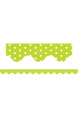 Green Polka Dots - Scalloped Borders (Pack of 12)