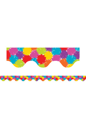 Pom Poms - Scalloped Borders (Pack of 12)