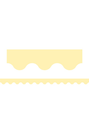 Pastel Yellow - Scalloped Border (Pack of 12)
