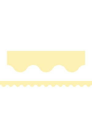 Pastel Yellow - Scalloped Border (Pack of 12)