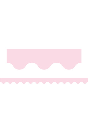 Pastel Pink - Scalloped Border (Pack of 12)