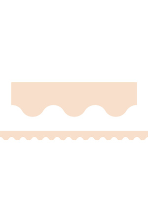 Pastel Beige - Scalloped Border (Pack of 12)