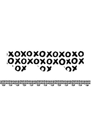 Black & White Noughts & Crosses - Scalloped Border (Pack of 12)