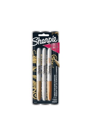 Sharpie Marker - Metallic Fine Point: Assorted Colours (Card of 3)