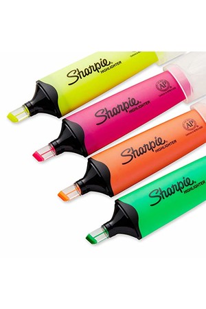 Sharpie Highlighters - Clear View: Assorted (Pack of 4)