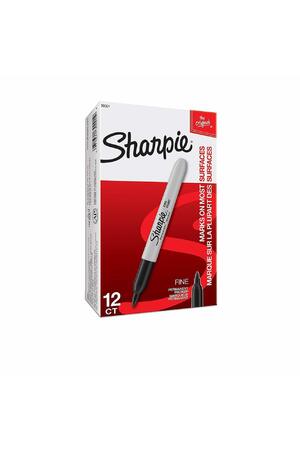 Sharpie Markers - Fine: Black (Box of 12)