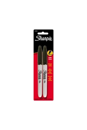 Sharpie Marker - Permanent Fine: Black (Pack of 2)