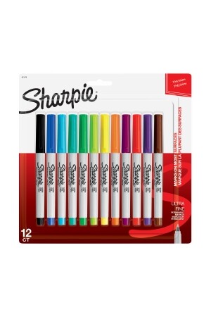 Sharpie Permanent Marker - Ultra Fine: Assorted Colours (Pack of 12)