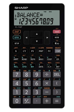Sharp Calculator - Financial EL738FB (Black)