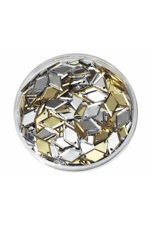 Sequins in a Jar - Gold & Silver Diamonds (50g)