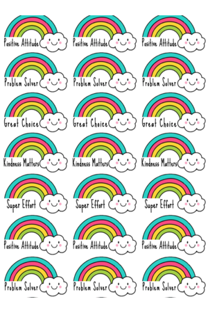 Rainbow Moments Reward Stickers