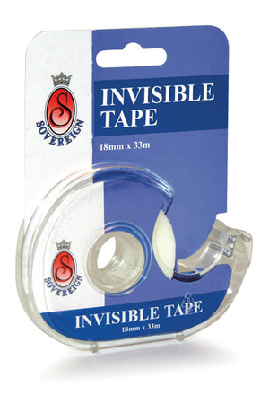 Sovereign Invisible Tape - 18mmx33m: On Dispenser (Box of 12)