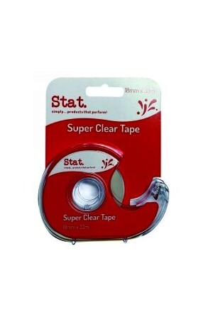 Stat Tape Super Clear - 18mmx33m On Dispenser (Single)
