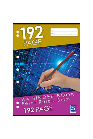 Sovereign Binder Book (A4) - 8mm Ruled: 192 Pages (Pack of 10)