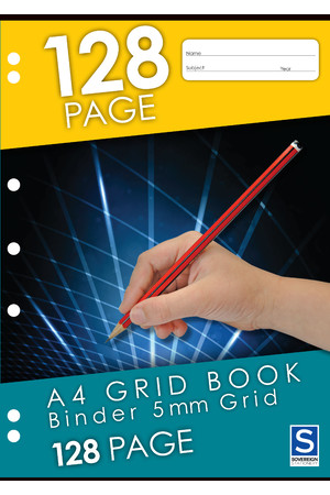 Sovereign Grid Binder Book (A4) - 5mm Grid: 128 Pages (Pack of 10)