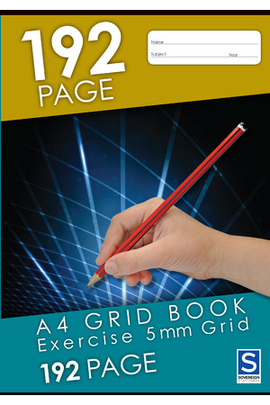 Sovereign Grid Book (A4) - 5mm Grid: 192 Pages (Pack of 10)