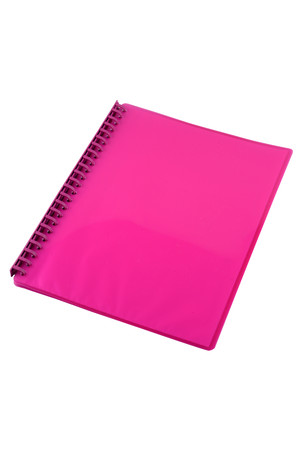 Sovereign Display Book (A4) - Refillable Gloss Pink: 20 Pocket (Box of 10)