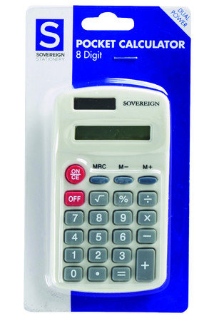 Sovereign Calculator - SCA9008 8 Digit (School Pocket)