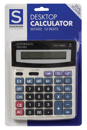 Sovereign Calculator - 12 Digit SDT002 Medium (Dual Power)